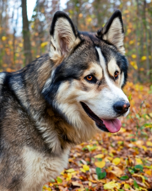 Majestic Forest Dog FREE Stock Photo, dog,  forest,  autumn picture