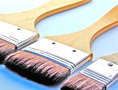 Paintbrushes on Pale Background FREE Stock Photo, paint,  brushes,  art picture