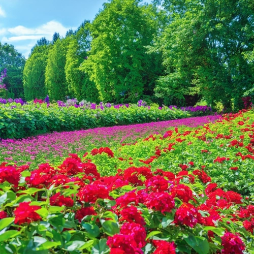 Vibrant Flower Garden FREE Stock Photo, flowers,  garden,  vibrant picture