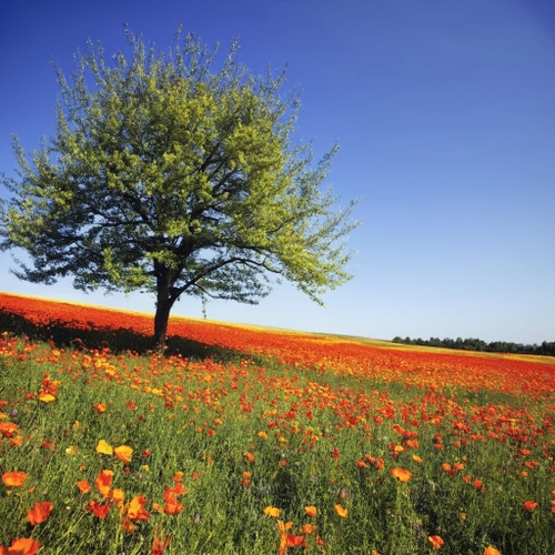 Vibrant Flower Meadow FREE Stock Photo, flower,  meadow,  nature picture