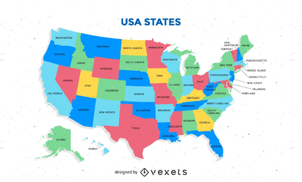 "Vibrant USA Map - States Vector" FREE Stock Vector, qvectors, qvectors, alabama picture